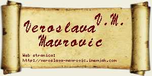 Veroslava Mavrović vizit kartica